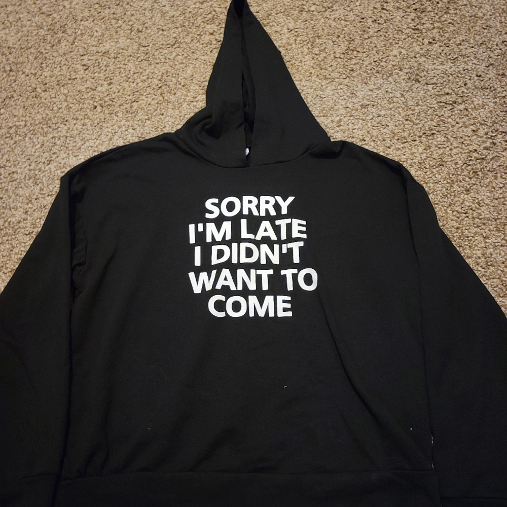 Black sweatshirt shein size 11-12